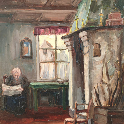 Original Interior Oil Painting "Old Man" Timeless Artwork Holland Art Shop
