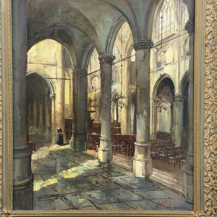 Refined Church Interior Oil Painting "Church Interior" Timeless Large Art Holland Art Shop
