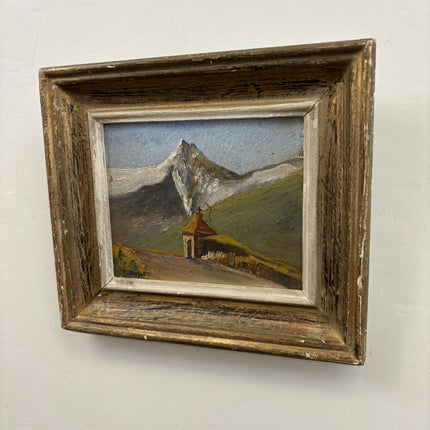 Traditional Landscape Oil Painting "Mountain Peak" Authentic Small Art Holland Art Shop