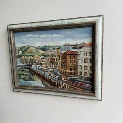 Detailed Cityscape Oil Painting "Framed Painting" Rustic Artwork Holland Art Shop