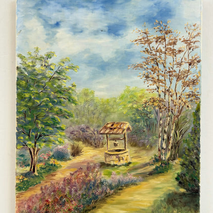 Refined Landscape Oil Painting "Garden Well" Detailed Art Holland Art Shop
