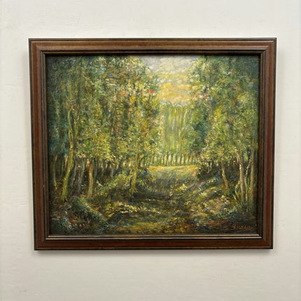 Rustic Landscape Oil Painting "Sunlit Pathway" Traditional Artwork Holland Art Shop