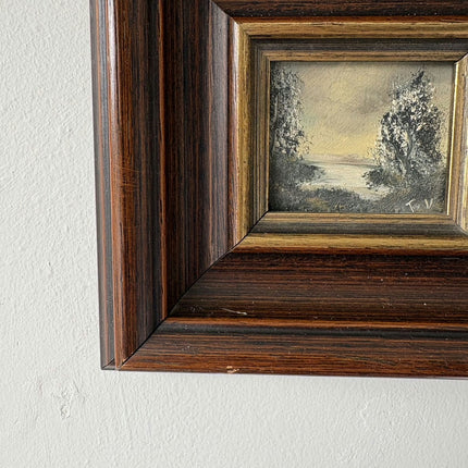 Handcrafted Winter Landscape Oil Painting "Framed Painting" Timeless Small Art Holland Art Shop