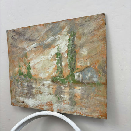 Rustic Landscape Oil Painting "Abstract Canvas" Original Art Holland Art Shop