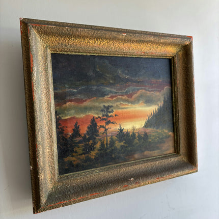 Refined Landscape Oil Painting "Gold Frame" Original Small Art Holland Art Shop