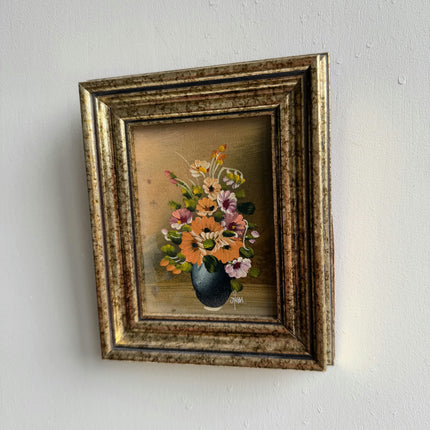 Timeless Floral Still Life Oil Painting "Flower Vase" Elegant Small Artwork Holland Art Shop
