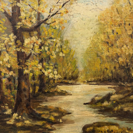Timeless Landscape Oil Painting "Flowering Tree" Elegant Small Art Holland Art Shop