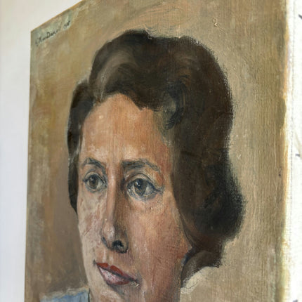 Rustic Portrait Oil Painting "Seated Woman" Refined Small Art Holland Art Shop