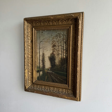 Classic Landscape Oil Painting "Gilded Frame" Expressive Small Artwork Holland Art Shop