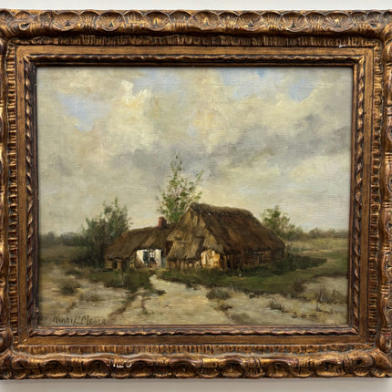 Authentic Landscape Oil Painting "Thatched Cottage" Timeless Artwork Holland Art Shop