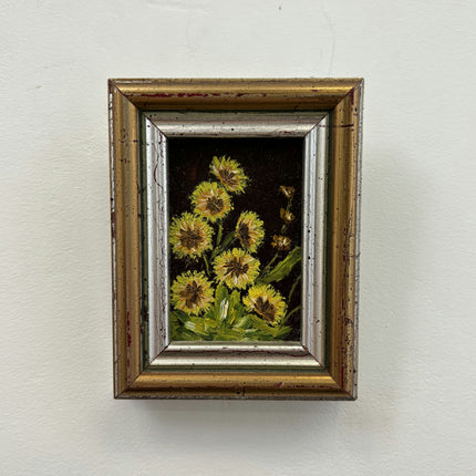 Authentic Floral Still Life Oil Painting "Yellow Flowers" Refined Small Artwork Holland Art Shop