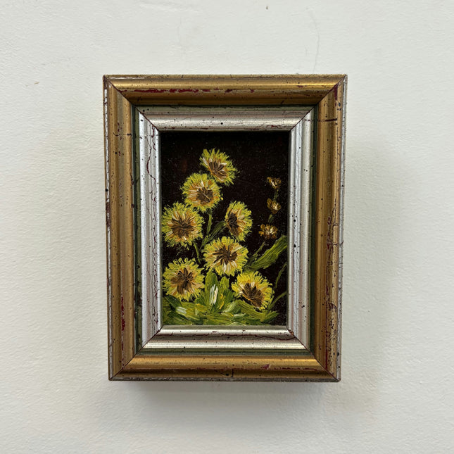 Authentic Floral Still Life Oil Painting "Yellow Flowers" Refined Small Artwork Holland Art Shop