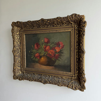Expressive Floral Still Life Oil Painting "Ornate Frame" Timeless Artwork Holland Art Shop