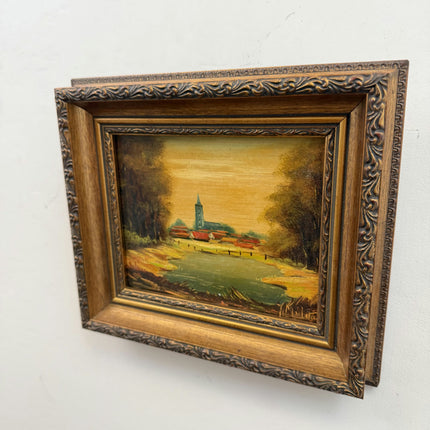 Original Landscape Oil Painting "Framed Painting" Authentic Small Art Holland Art Shop