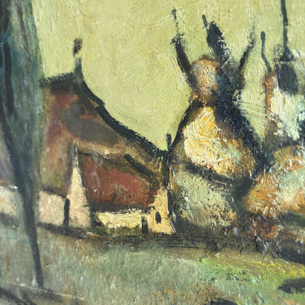 Refined Farm Oil Painting "Country House" Traditional Large Artwork Holland Art Shop