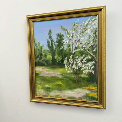 Detailed Landscape Oil Painting "Golden Frame" Refined Art Holland Art Shop