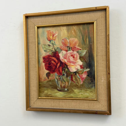 Timeless Floral Still Life Oil Painting "Vase Flowers" Original Small Artwork Holland Art Shop