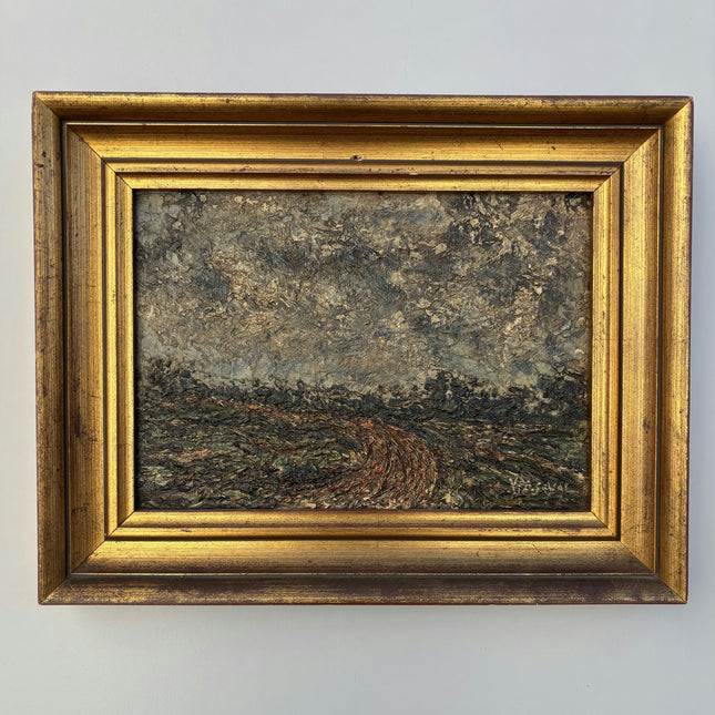 Refined Landscape Oil Painting "Gilded Frame" Handcrafted Small Art Holland Art Shop