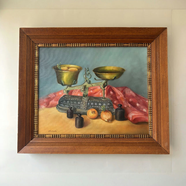 Traditional Still Life Oil Painting "Balance Scale" Elegant Opniuew Art Holland Art Shop