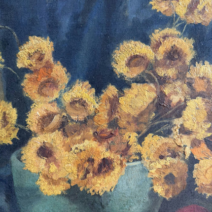 Vintage Floral Still Life Oil Painting "Yellow Bouquet" Authentic Art Holland Art Shop