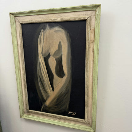 Rustic Portrait Oil Painting "Nude Woman" Traditional Large Artwork Holland Art Shop