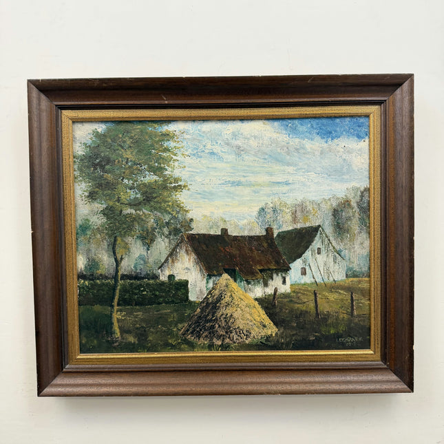 Timeless Farm Oil Painting "Haystack Scene" Expressive Art Holland Art Shop