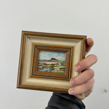 Timeless Seascape Oil Painting "Ornate Frame" Vintage Small Artwork Holland Art Shop