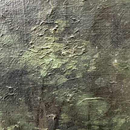 1907 Antique Landscape Oil Painting "Tall Tree" Artwork Holland Art Shop