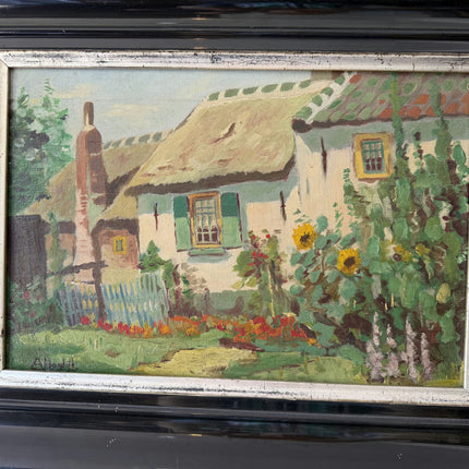 Rustic Landscape Oil Painting "Thatched Cottage" Timeless Art Holland Art Shop