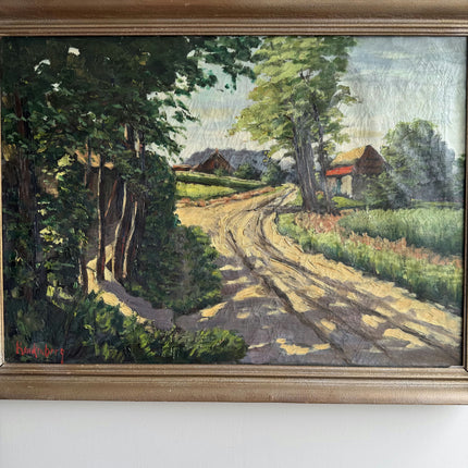 Expressive Landscape Oil Painting "Dirt Road" Original Large Art Holland Art Shop