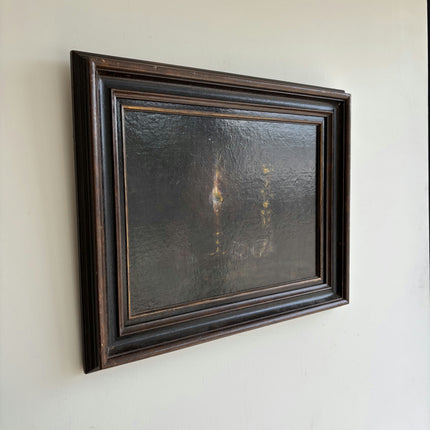 Original Still Life Oil Painting "Dark Frame" Authentic Art Holland Art Shop