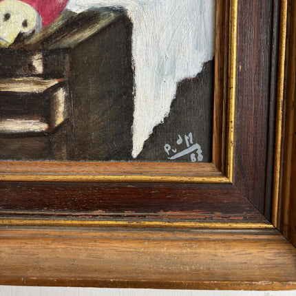 Rustic Still Life Oil Painting "Golden Jar" Expressive Small Art Holland Art Shop