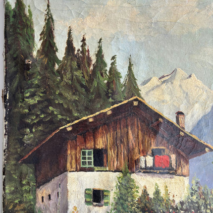 Timeless Landscape Oil Painting "Wooden Chalet" Classic Artwork Holland Art Shop