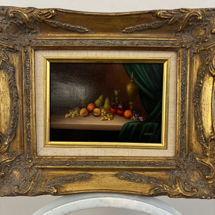 Vintage Still Life Oil Painting "Gilded Frame" Handcrafted Small Art Holland Art Shop