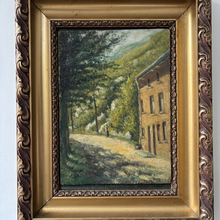 Detailed Interior Oil Painting "Golden Frame" Expressive Small Art Holland Art Shop