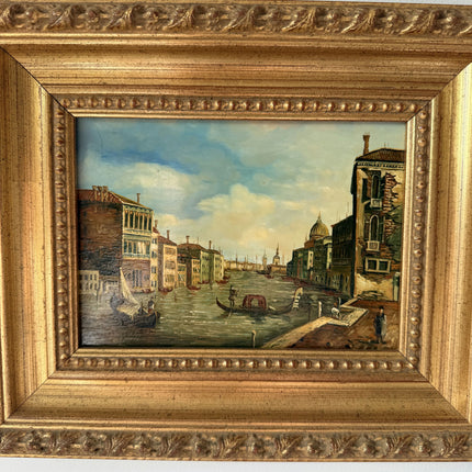 Traditional Oil Painting Harbor Scene "Canal Scene" Refined Small Art Holland Art Shop