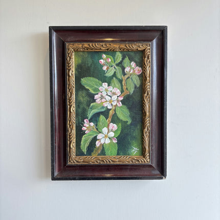 Original Floral Still Life Oil Painting "Flowering Branch" Expressive Small Art Holland Art Shop