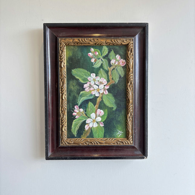 Original Floral Still Life Oil Painting "Flowering Branch" Expressive Small Art Holland Art Shop