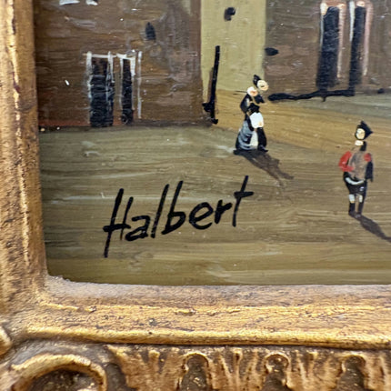 Classic Cityscape Oil Painting "Gilded Frame" Expressive Small Artwork Holland Art Shop