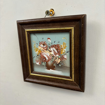 Original Floral Still Life Oil Painting "Flower Vase" Expressive Small Artwork Holland Art Shop