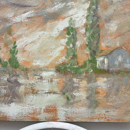 Rustic Landscape Oil Painting "Abstract Canvas" Original Art Holland Art Shop
