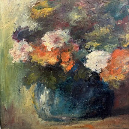 Authentic Floral Still Life Oil Painting "Flower Vase" Rustic Art Holland Art Shop
