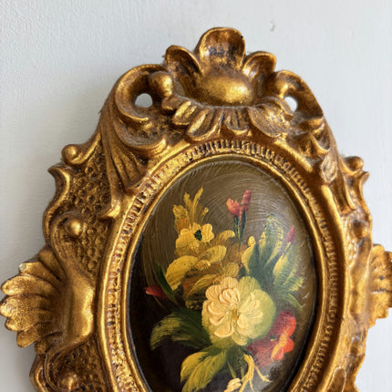 Classic Floral Still Life Oil Painting "Gilded Frame" Original Italian Art Holland Art Shop