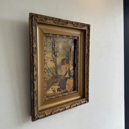Elegant Figurative Oil Painting "Gilded Frame" Vintage Art Holland Art Shop