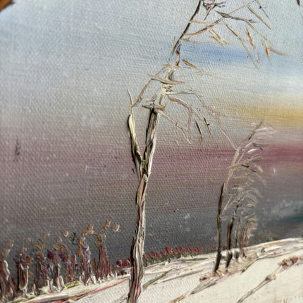 Traditional Winter Landscape Oil Painting "Framed Tree" Expressive Small Art Holland Art Shop