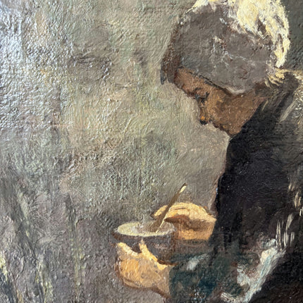 Refined Interior Oil Painting "Seated Woman" Rustic Art Holland Art Shop