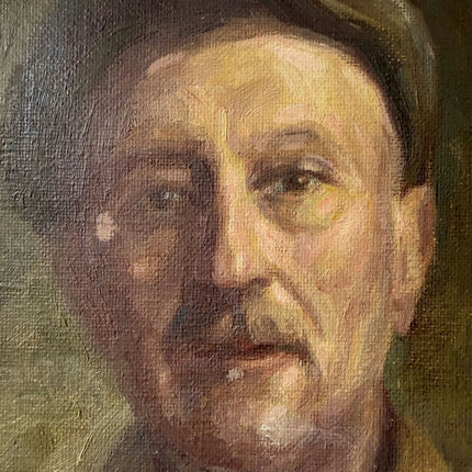 Handcrafted Portrait Oil Painting "Bearded Man" Classic Small Artwork Holland Art Shop