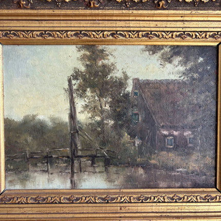 Original Landscape Oil Painting "Gilded Frame" Refined Artwork Holland Art Shop