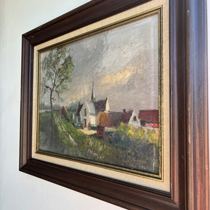 Detailed Landscape Oil Painting "Country Church" Authentic Art Holland Art Shop