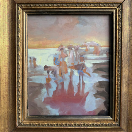 Handcrafted Seascape Oil Painting "Gilded Frame" Vintage Artwork Holland Art Shop